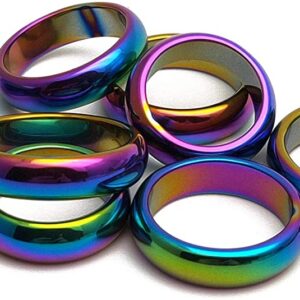 Rainbow Hematite Ring – Magnetic